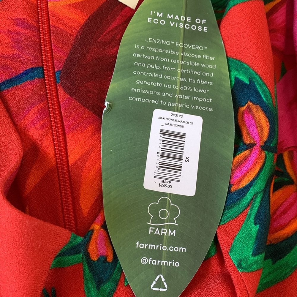 FARM Rio Vibrant Floral Maxi Dress - Red and Pink - Picture 14 of 14